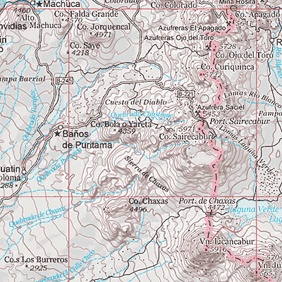 Mapa de Trekking San Pedro de Atacama